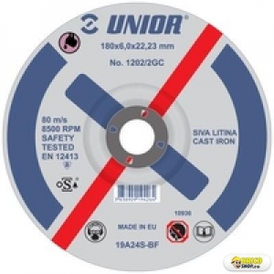 Accesoriu disc taiere metal Unior  180X6X22 - 1202/2 CG > Metal